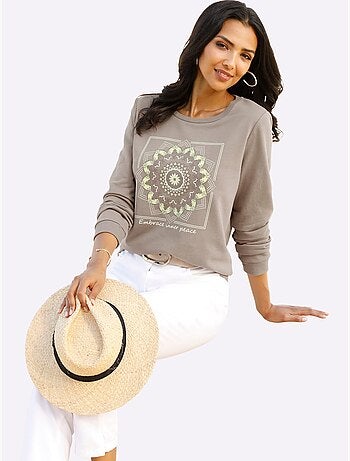 Qualité Sweatshirt Agréable - Taille Standard - Moda Vilona