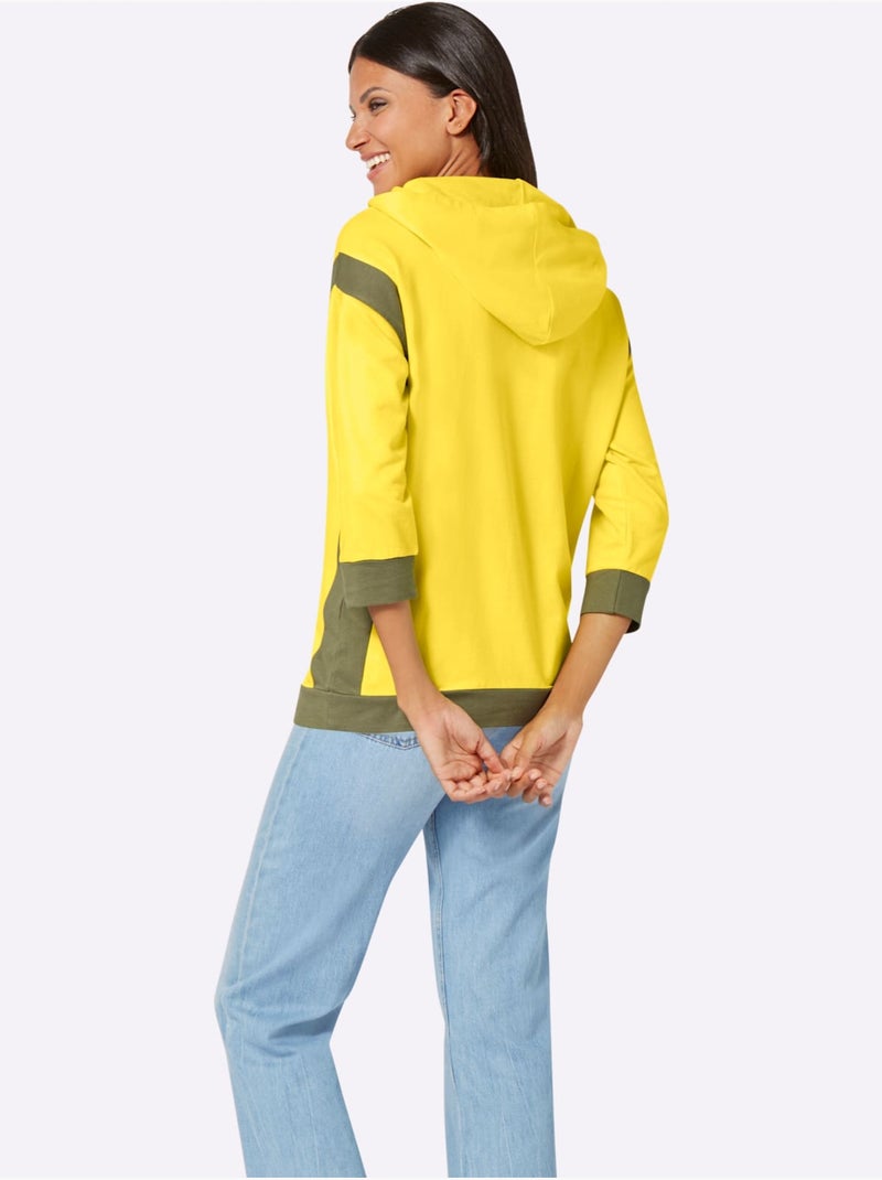 Qualité Sweatshirt Agréable - Taille Standard - Moda Vilona Vert kaki - Kiabi