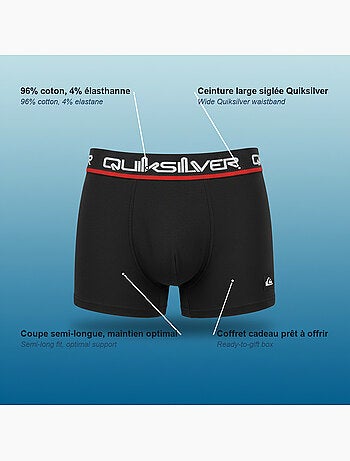 Quiksilver licence officielle boxers homme pack de 4 coffret cadeau