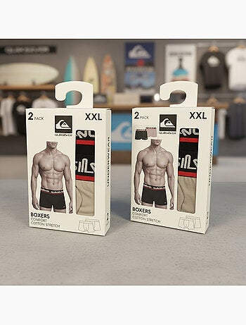 Quiksilver licence officielle boxers homme pack de 4 coffret cadeau