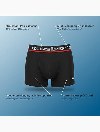 Quiksilver licence officielle boxers homme pack de 4 coffret cadeau