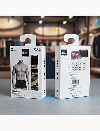 Quiksilver licence officielle boxers homme pack de 4 coffret cadeau