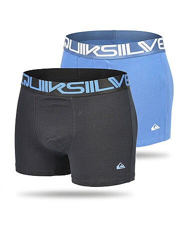 Quiksilver – Pack 2 Boxers Homme Confort Coton Stretch