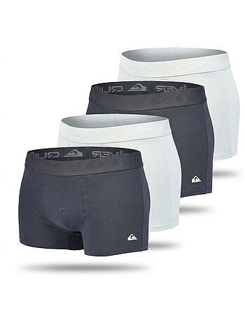 Quiksilver – Pack 4 Boxers Homme Confort Coton Stretch
