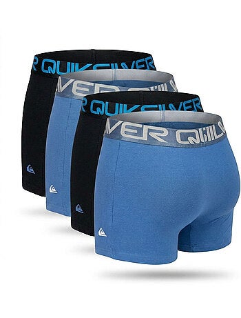 Quiksilver – Pack 4 Boxers Homme Confort Coton Stretch