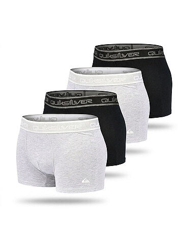 Quiksilver – Pack 4 Boxers Homme Confort Coton Stretch