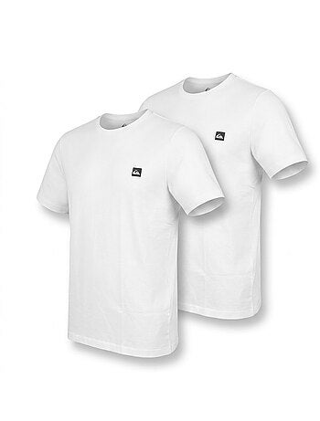 Quiksilver Pack de 2 T Shirts Homme 100% Coton Col Rond ou Col V