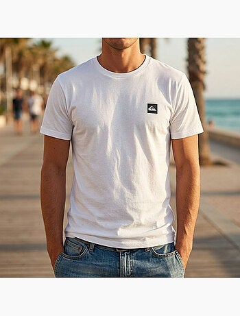 Quiksilver Pack de 2 T Shirts Homme 100% Coton Col Rond ou Col V
