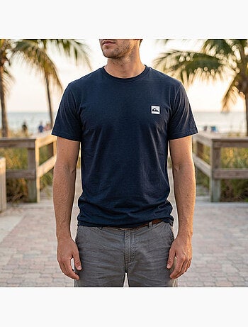 Quiksilver Pack de 2 T Shirts Homme 100% Coton Col Rond ou Col V