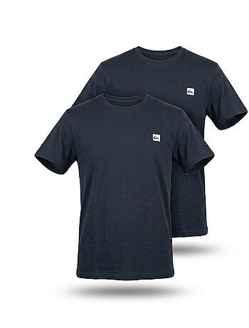 Quiksilver Pack de 2 T Shirts Homme 100% Coton Col Rond ou Col V