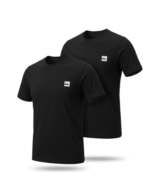 Quiksilver Pack de 2 T Shirts Homme 100% Coton Col Rond ou Col V - Kiabi