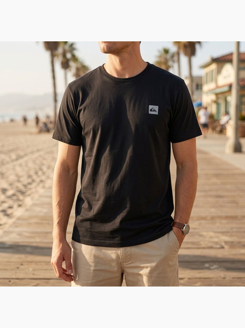 Quiksilver Pack de 2 T Shirts Homme 100% Coton Col Rond ou Col V Noir - Kiabi