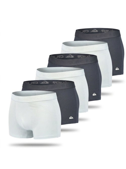Quiksilver Pack de 6 Boxers Homme Coton Stretch Logo - Kiabi Quiksilver Pack de 6 Boxers Homme Coton Stretch Logo - Kiabi