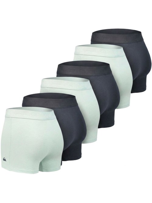 Quiksilver Pack de 6 Boxers Homme Coton Stretch Logo - Kiabi Quiksilver Pack de 6 Boxers Homme Coton Stretch Logo - Kiabi