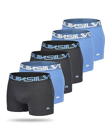 Quiksilver Pack de 6 Boxers Homme Coton Stretch Logo