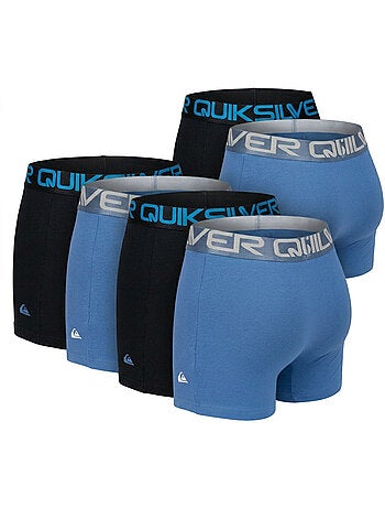 Quiksilver Pack de 6 Boxers Homme Coton Stretch Logo