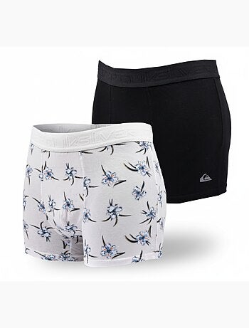Quiksilver Pack de Boxers Homme Coton Stretch- Pack de 2