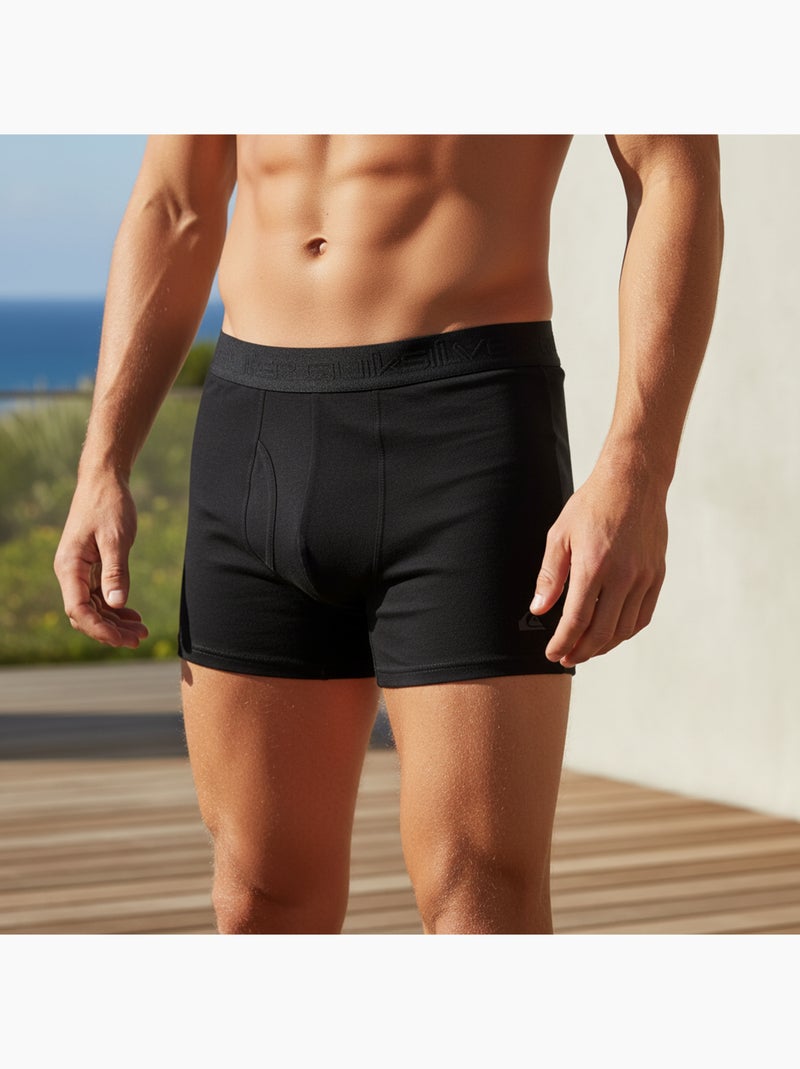 Quiksilver Pack de Boxers Homme Coton Stretch- Pack de 2 Noir Beige - Kiabi
