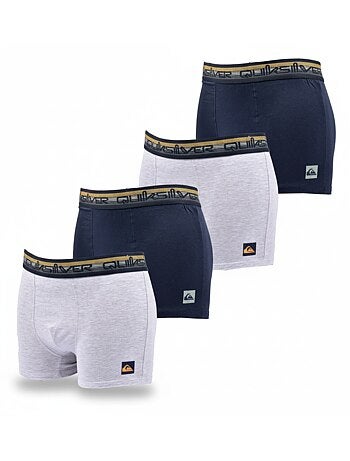 Quiksilver Pack de Boxers Homme Coton Stretch- Pack de 4