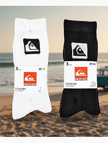 Quiksilver Pack de Chaussettes Enfant Crew Lot 6 Paires Sport Cushioned