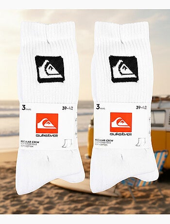 Quiksilver Pack de Chaussettes Enfant Crew Lot 6 Paires Sport Cushioned