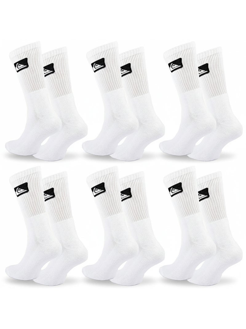 Quiksilver Pack de Chaussettes Enfant Crew  Lot 6 Paires Sport Cushioned Blanc - Kiabi