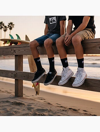 Quiksilver Pack de Chaussettes Enfant Crew Lot 6 Paires Sport Cushioned