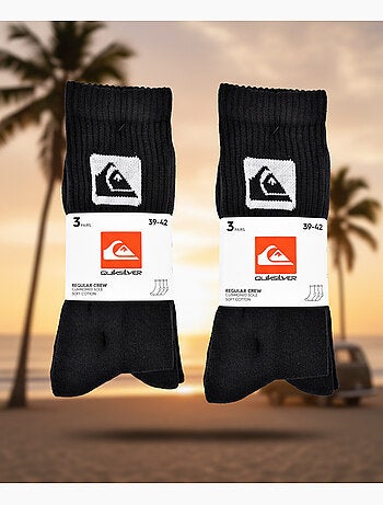 Quiksilver Pack de Chaussettes Enfant Crew Lot 6 Paires Sport Cushioned