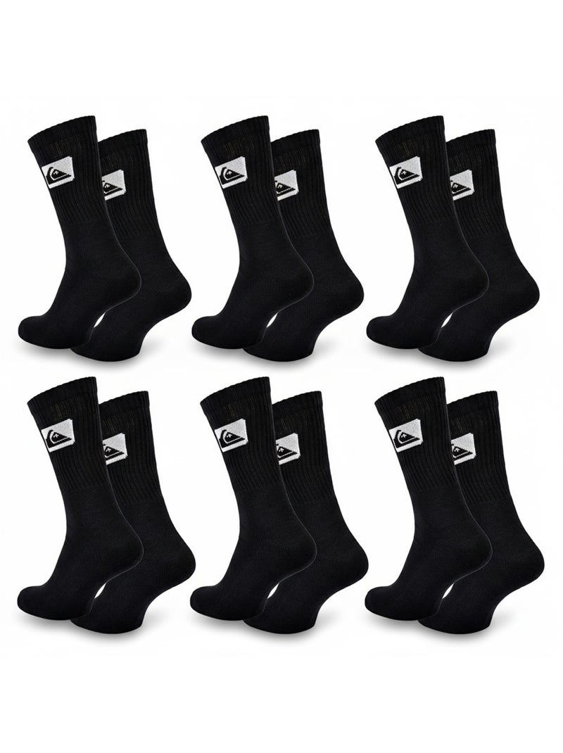 Quiksilver Pack de Chaussettes Enfant Crew  Lot 6 Paires Sport Cushioned Noir - Kiabi