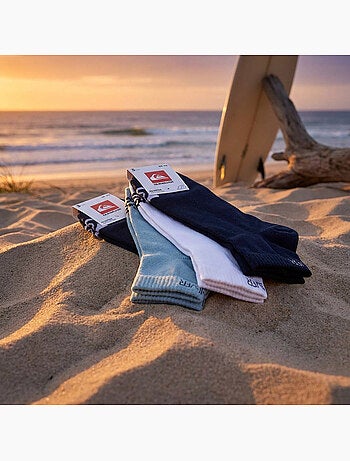 Quiksilver Pack de Chaussettes Enfant QUARTER Lot 6 Paires Sport