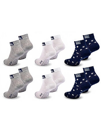 Quiksilver Pack de Chaussettes Enfant QUARTER Lot 6 Paires Sport