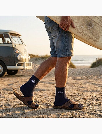 Quiksilver Pack de Chaussettes Enfant QUARTER Lot 6 Paires Sport