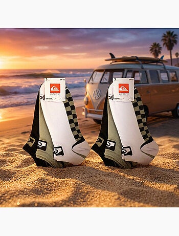 Quiksilver Pack de Chaussettes Enfant SNEAKER Lot 6 Paires Sport