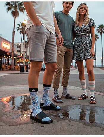 Quiksilver Pack de Chaussettes Homme Crew LONG Lifestyle Pack de 2 Paires