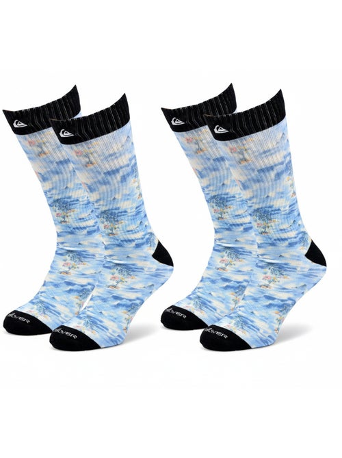 Quiksilver Pack de Chaussettes Homme Crew LONG Lifestyle Pack de 2 Paires - Kiabi