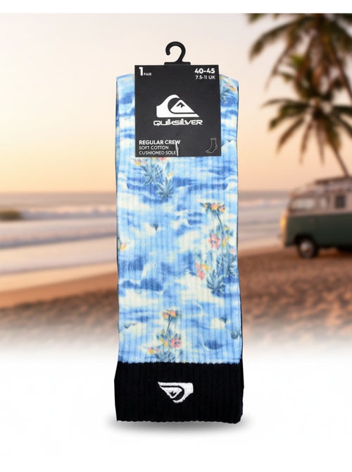 Quiksilver Pack de Chaussettes Homme Crew LONG Lifestyle Pack de 2 Paires - Kiabi