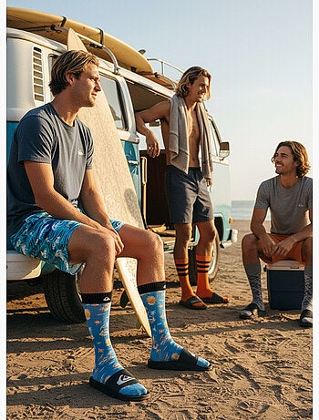 Quiksilver Pack de Chaussettes Homme Crew LONG Lifestyle Pack de 2 Paires