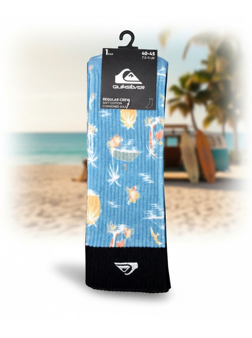 Quiksilver Pack de Chaussettes Homme Crew LONG Lifestyle Pack de 2 Paires - Kiabi