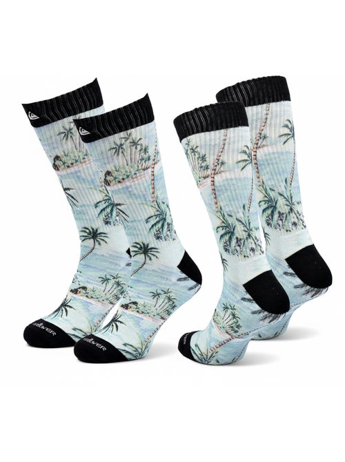 Quiksilver Pack de Chaussettes Homme Crew LONG Lifestyle Pack de 2 Paires - Kiabi
