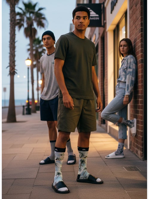 Quiksilver Pack de Chaussettes Homme Crew LONG Lifestyle Pack de 2 Paires - Kiabi