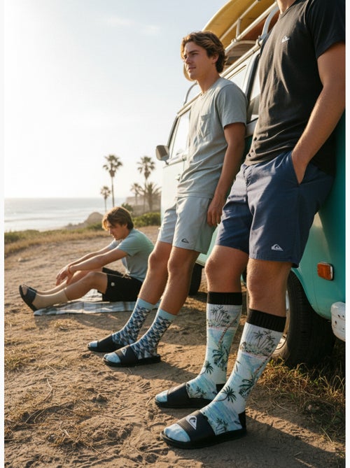 Quiksilver Pack de Chaussettes Homme Crew LONG Lifestyle Pack de 2 Paires - Kiabi