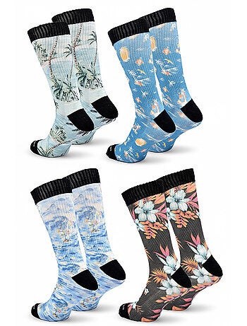 Quiksilver Pack de Chaussettes Homme Crew LONG Lifestyle Pack de 2 Paires