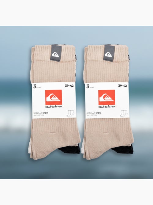 Quiksilver Pack de Chaussettes Homme Crew  Lot 6 Paires Regular Lifestyle - Kiabi