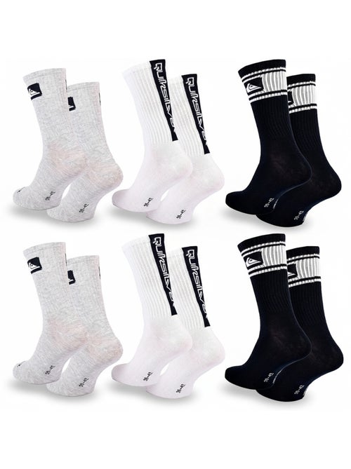 Quiksilver Pack de Chaussettes Homme Crew  Lot 6 Paires Regular Lifestyle - Kiabi