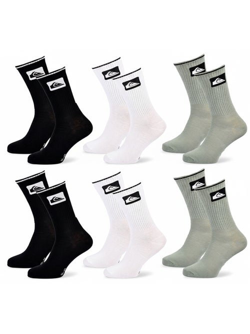 Quiksilver Pack de Chaussettes Homme Crew  Lot 6 Paires Regular Lifestyle - Kiabi