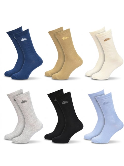 Quiksilver Pack de Chaussettes Homme Crew  Lot 6 Paires Regular Lifestyle - Kiabi