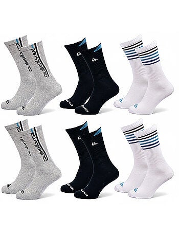 Quiksilver Pack de Chaussettes Homme Crew Lot 6 Paires Regular Lifestyle
