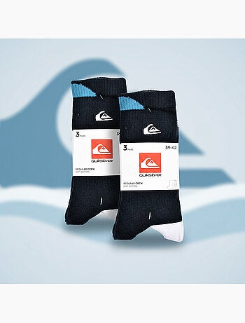 Quiksilver Pack de Chaussettes Homme Crew Lot 6 Paires Regular Lifestyle