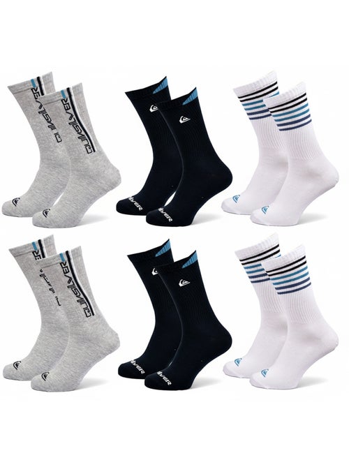 Quiksilver Pack de Chaussettes Homme Crew  Lot 6 Paires Regular Lifestyle - Kiabi