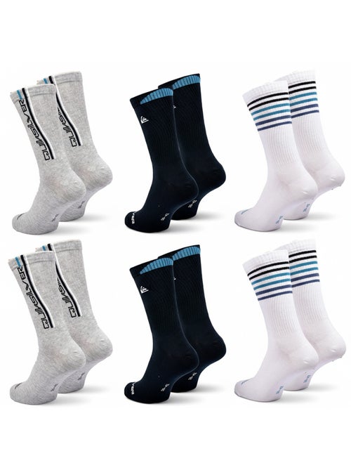 Quiksilver Pack de Chaussettes Homme Crew  Lot 6 Paires Regular Lifestyle - Kiabi